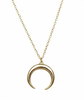 Gold-plated horn pendant