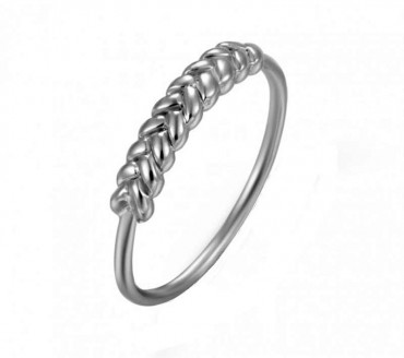 Silver Ring Braided Center