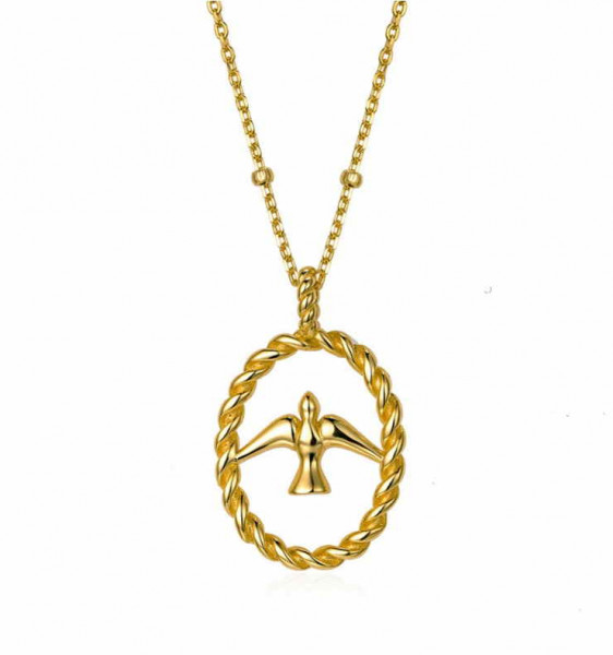 Gold-plated Peace Pendant Necklace