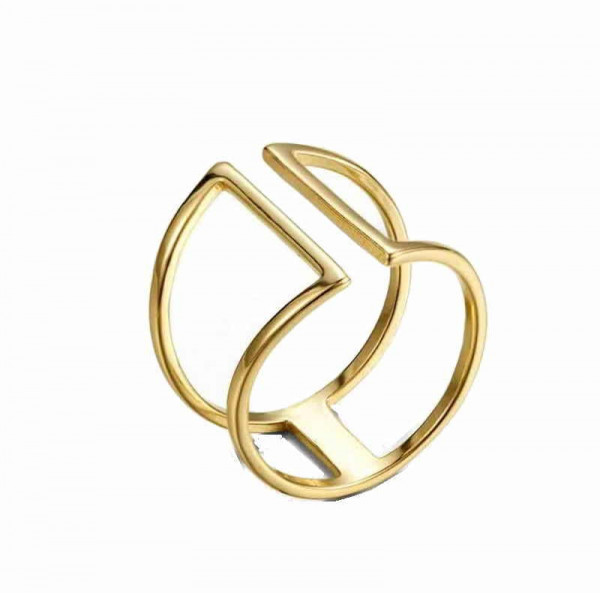 Gold Doppel Draht Ring