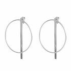Silver Circle Ear Hangers