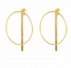 Gold Circle Ear Hangers