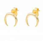 Small Gold Horn Earrings
