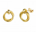 Gold Earrings - 4 Hoops