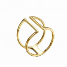 Doppel Barren Gold Ring